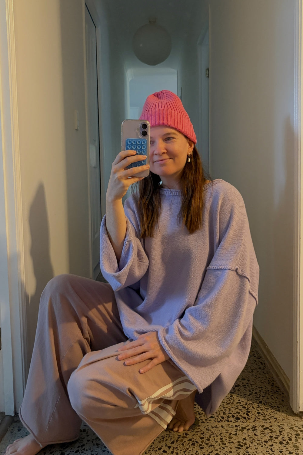 Chunky Knit Beanie | Raspberry