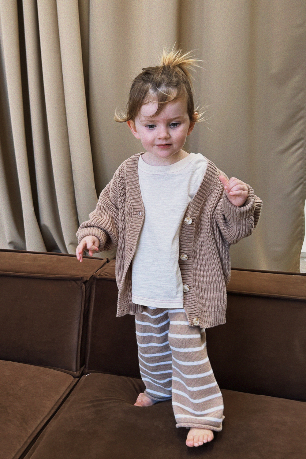 Chunky Knit Cotton Cardigan | Coconut