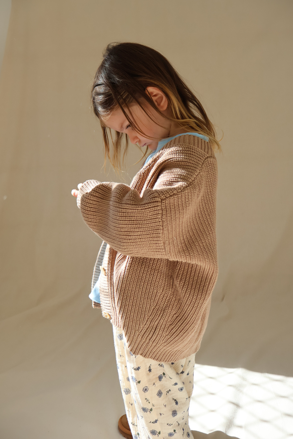 Chunky Knit Cotton Cardigan | Coconut