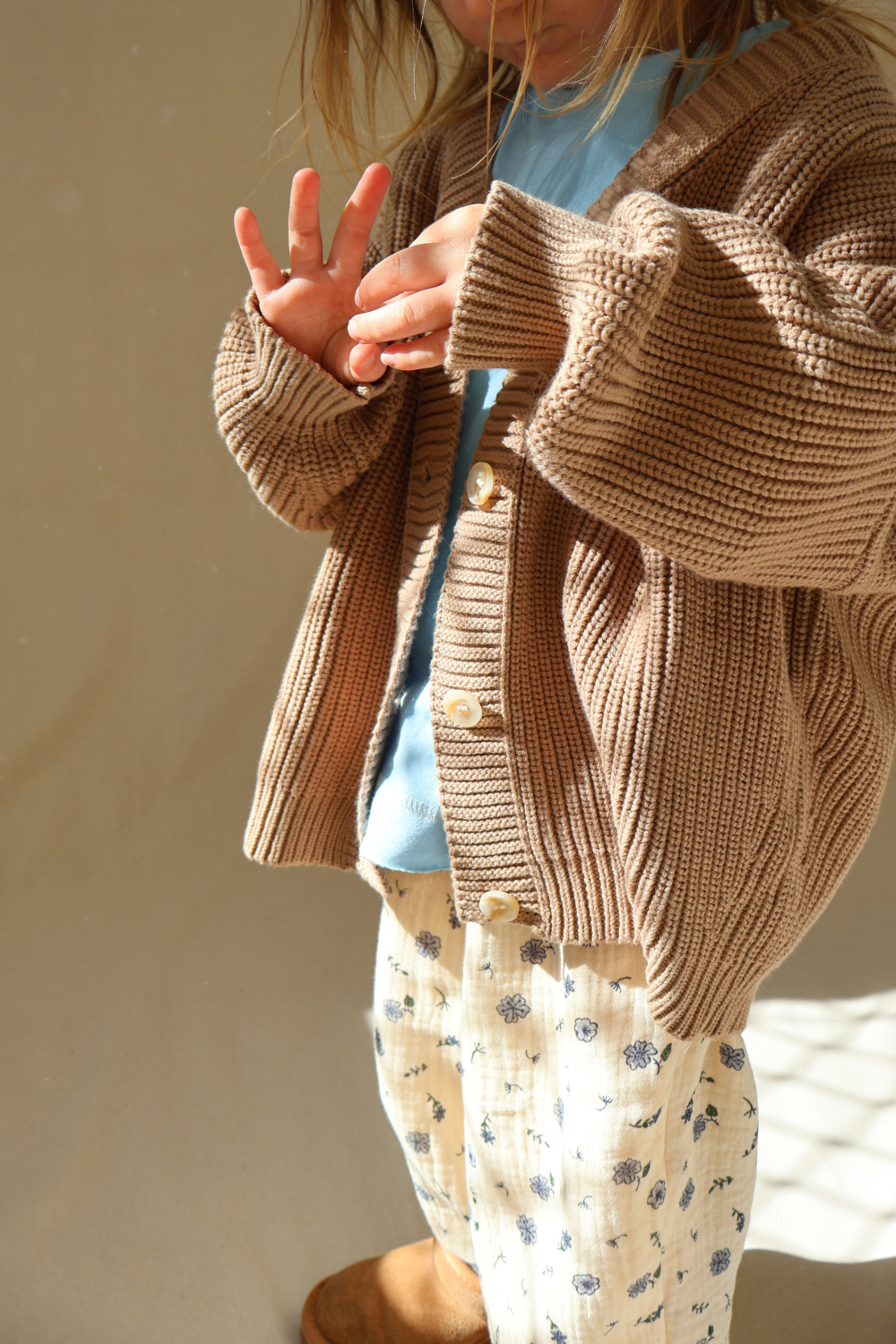 Chunky Knit Cotton Cardigan | Coconut
