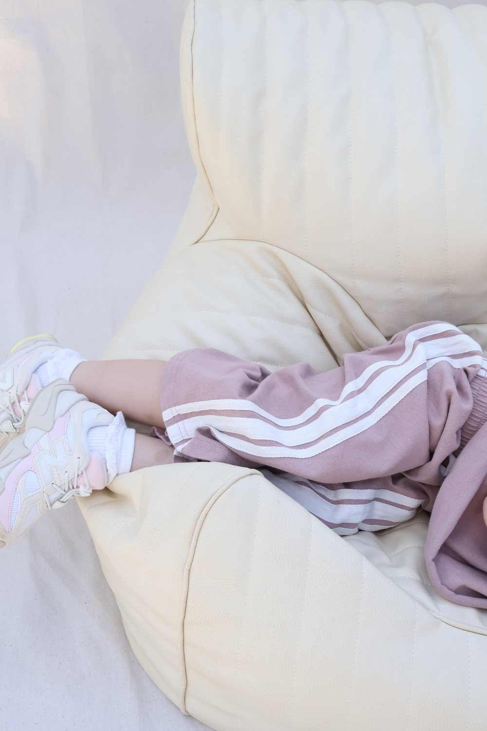 Linen Terry Racer Pants | Mushroom