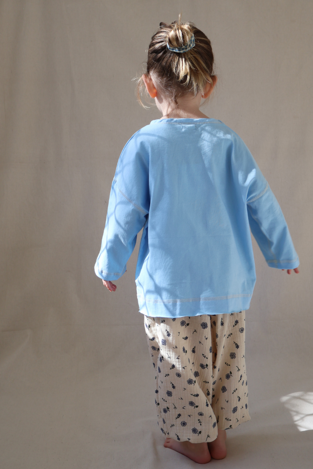 Staple Stitch Long Sleeve Tee | Cornflower