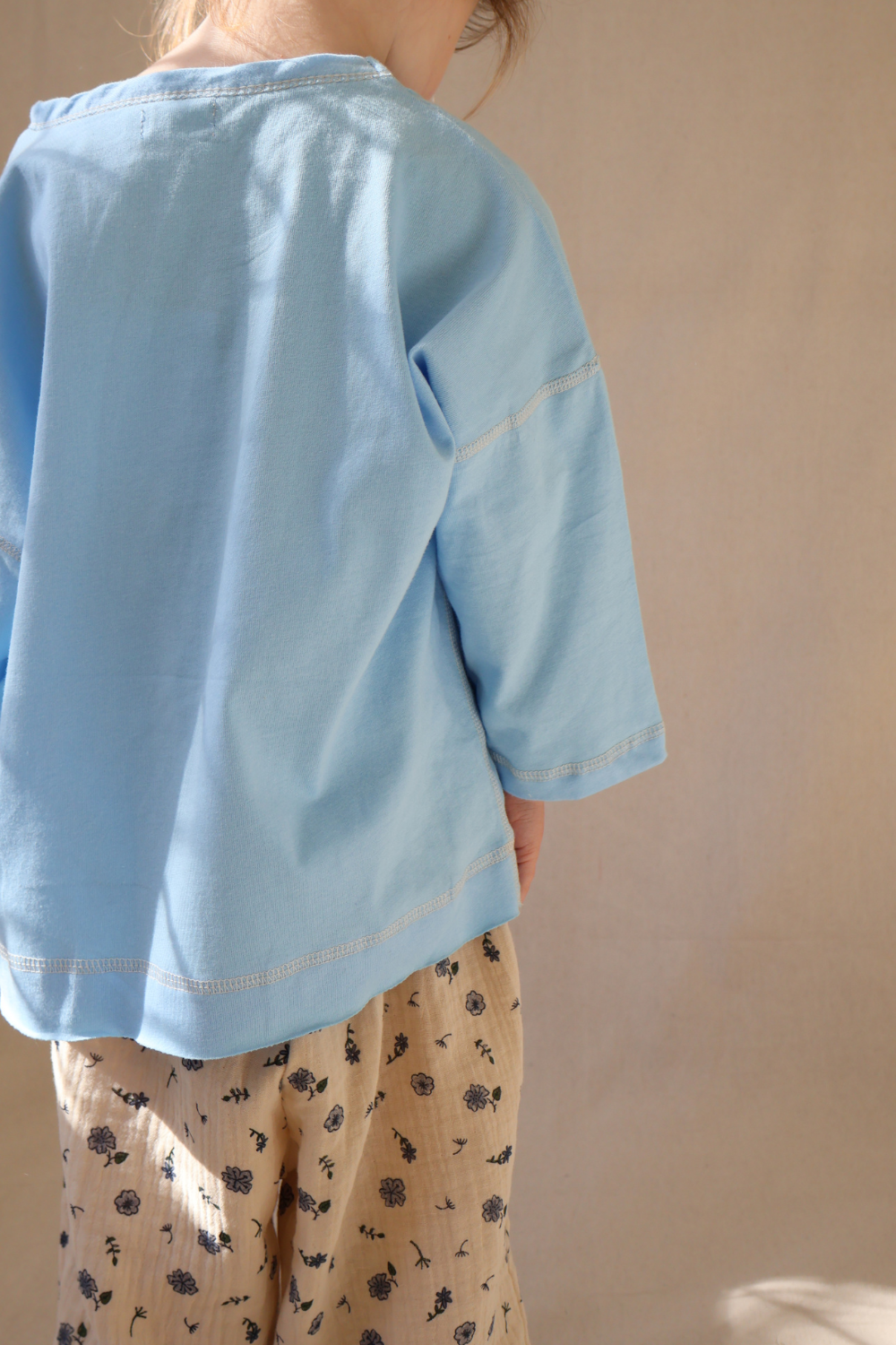 Staple Stitch Long Sleeve Tee | Cornflower