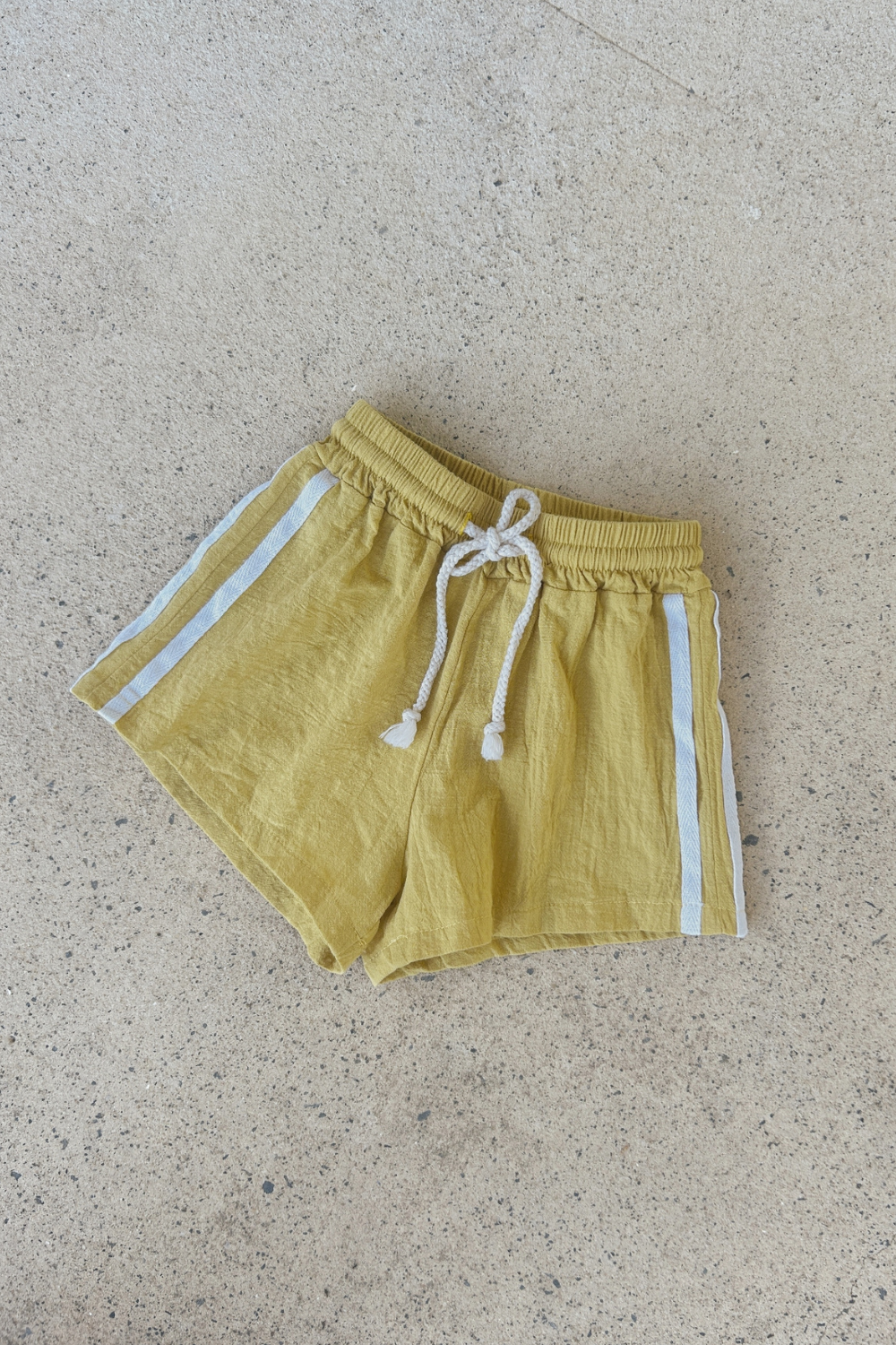 kids yellow racer shorts