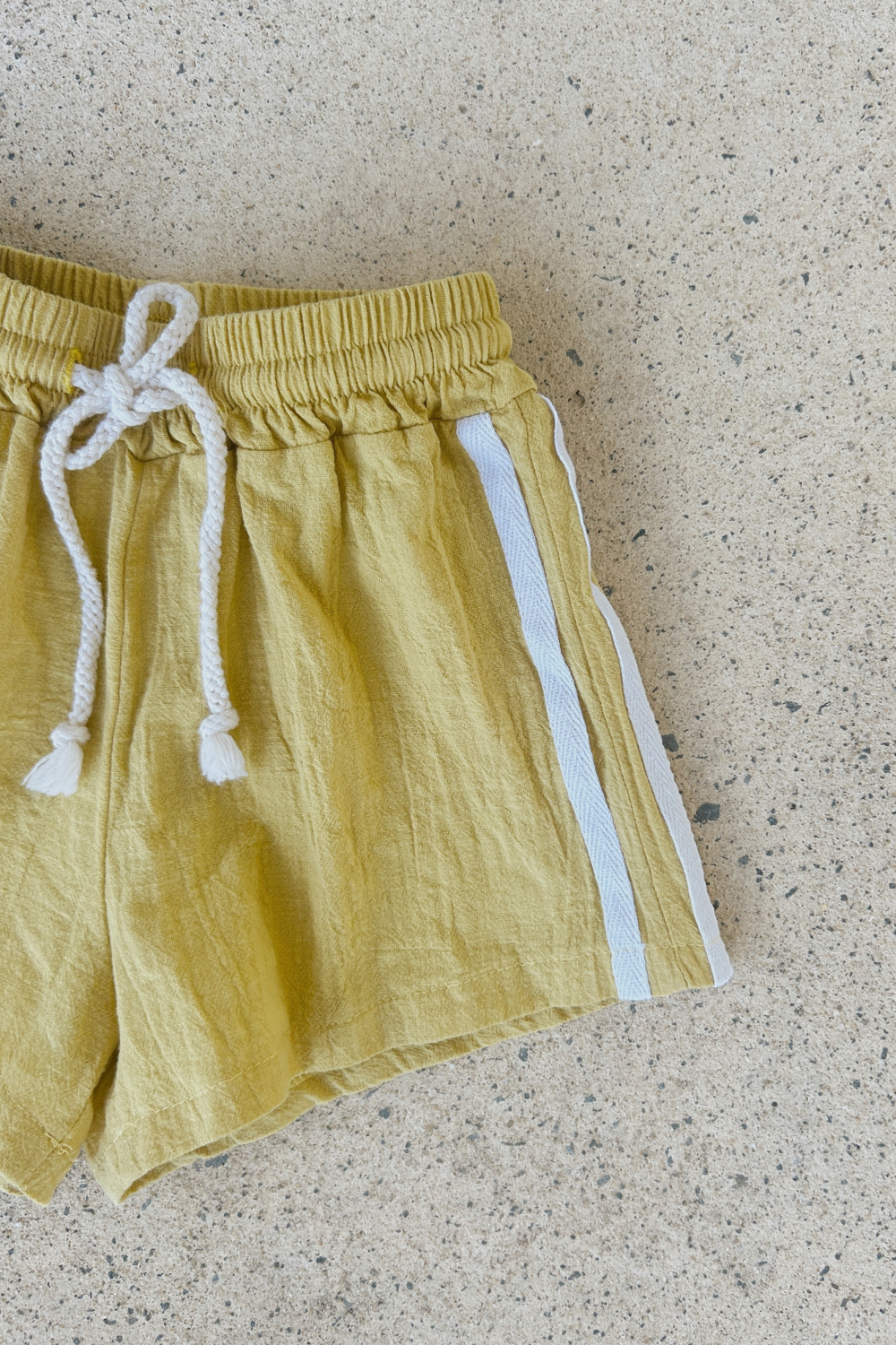kids yellow racer shorts