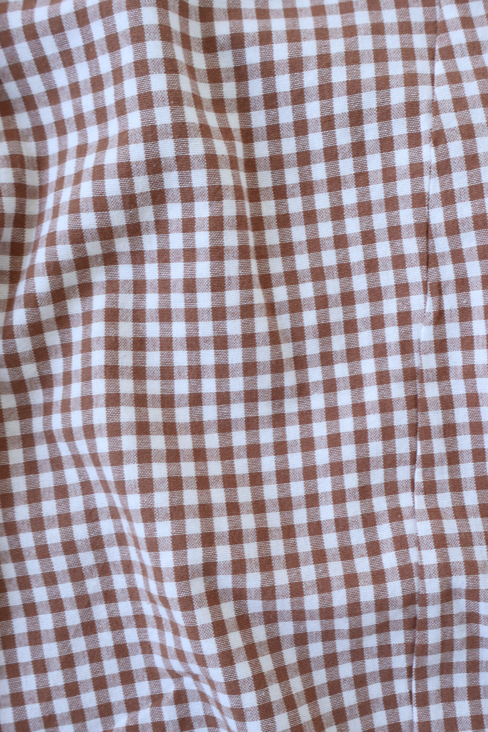 Gingham Barrel Pants | Chocolate