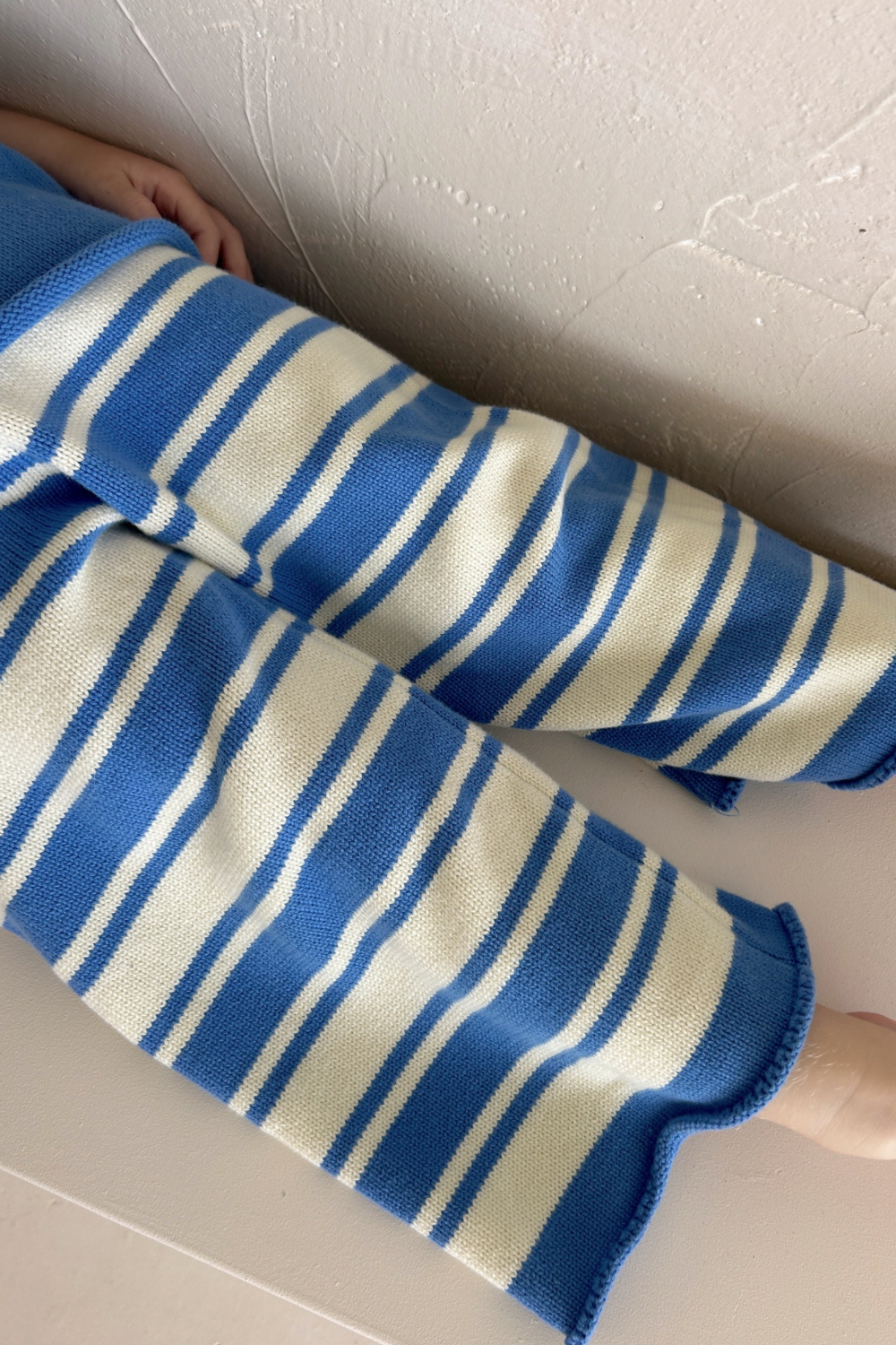 Rolly Stripe Knit Pants | Blueberry