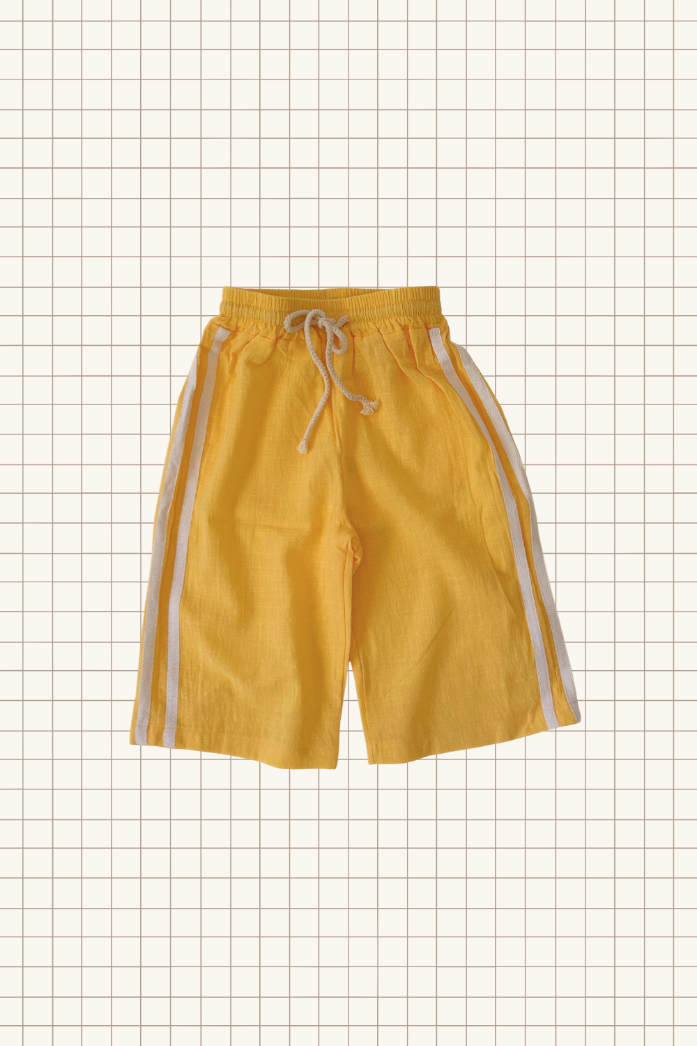 Textured Cotton Racer Pants | Golden