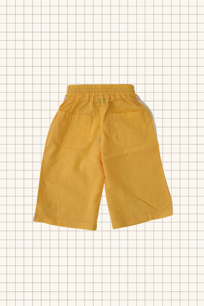 Textured Cotton Racer Pants | Golden