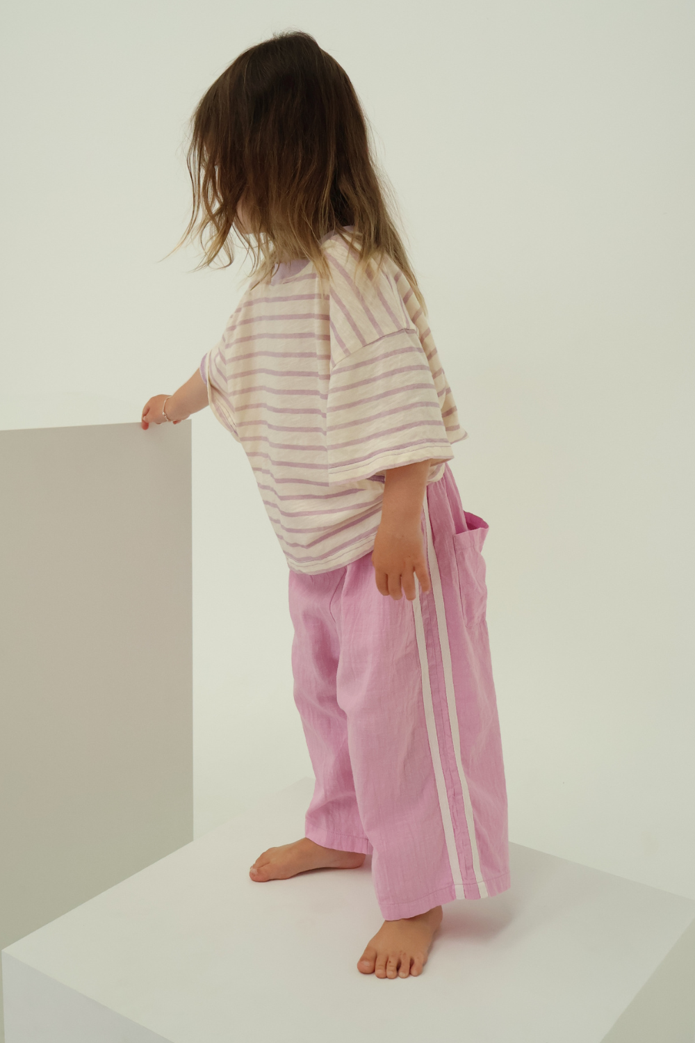 Stripey Staple Tee | Lilac