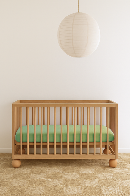 Baby Muslin Cot Sheet | Apple