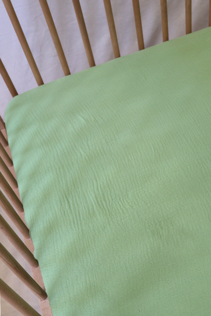 Baby Muslin Cot Sheet | Apple