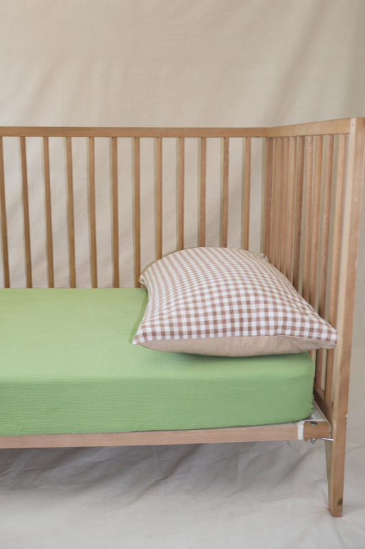 Baby Muslin Cot Sheet | Apple