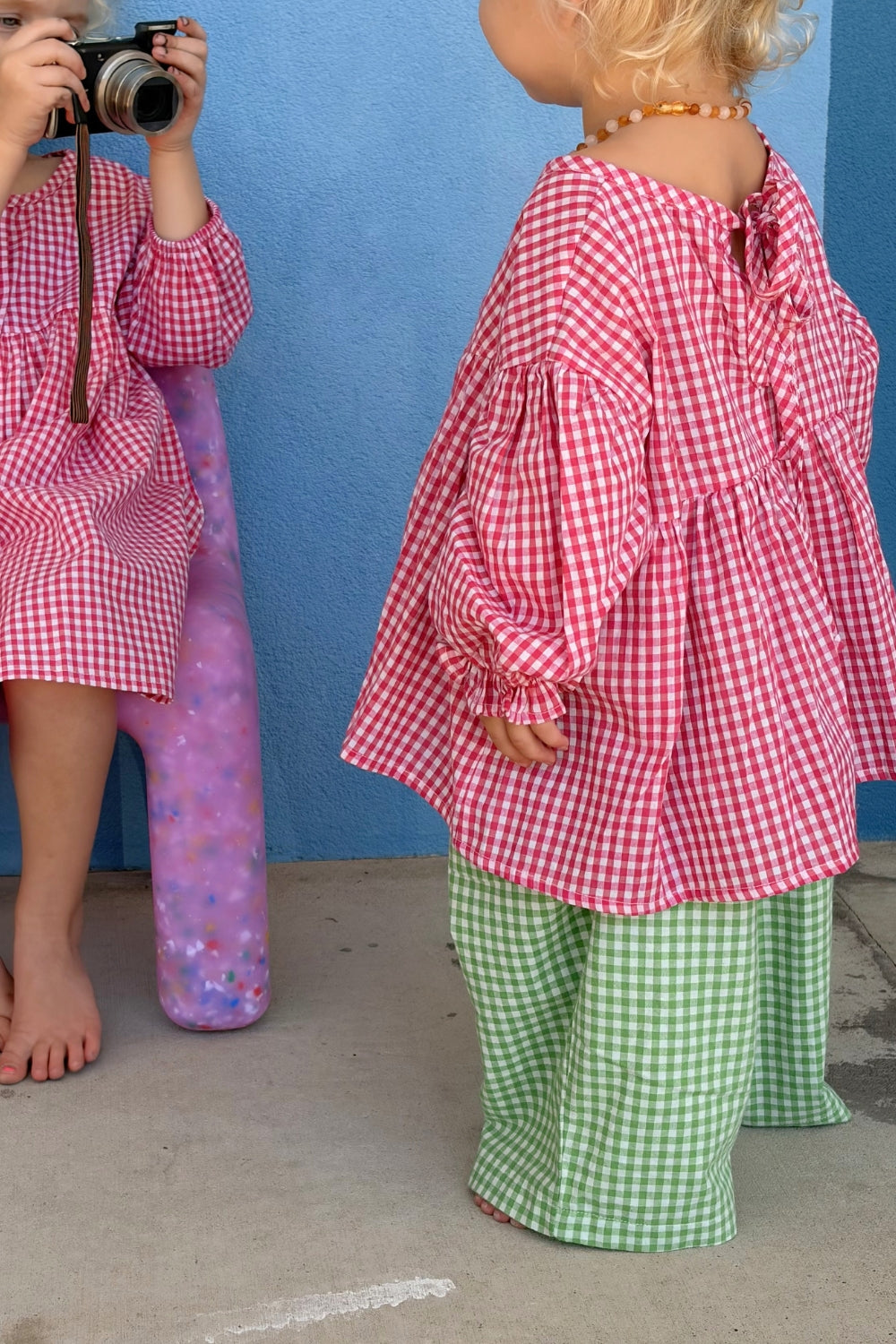 Bloom Blouse | Raspberry Gingham