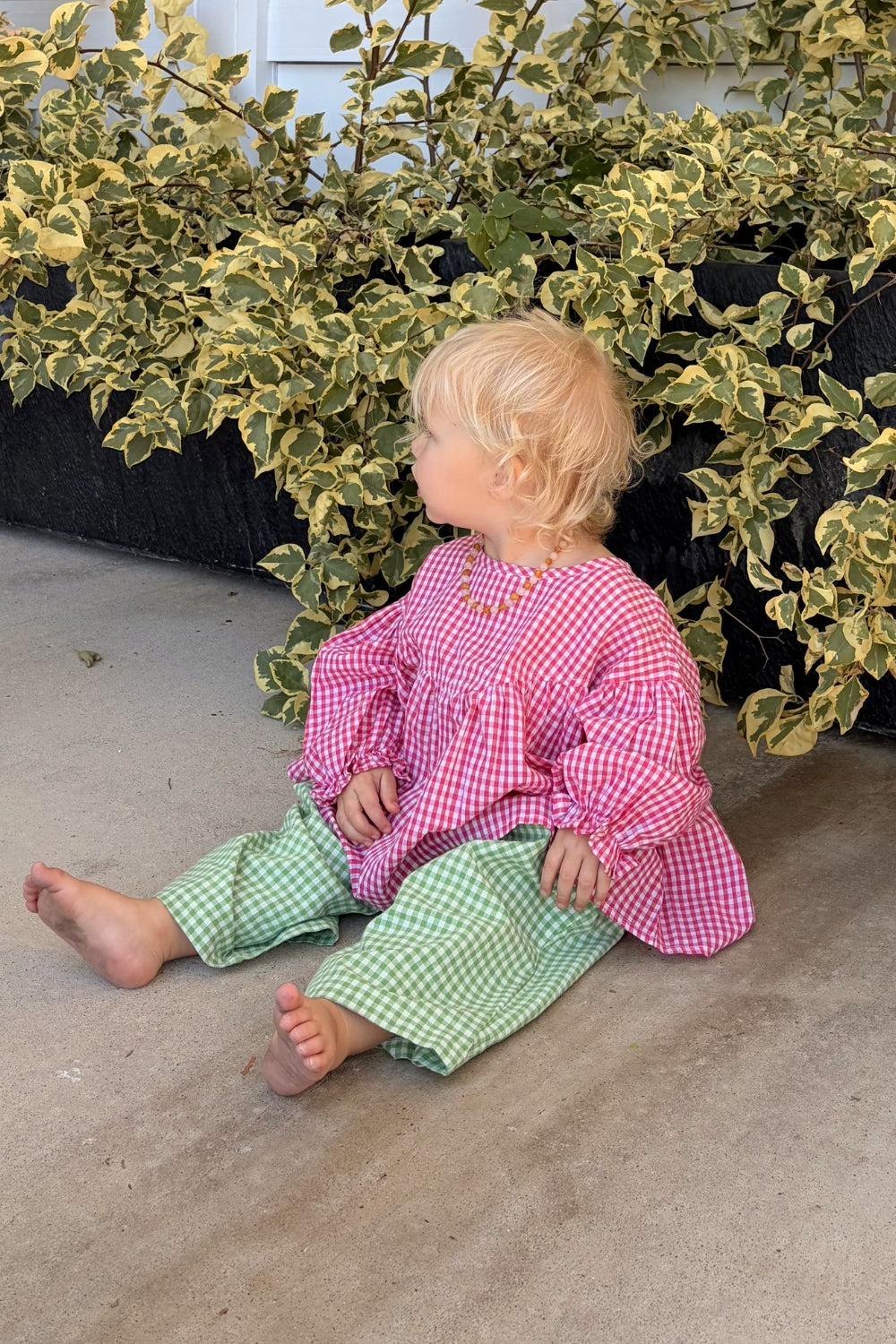 Bloom Blouse | Raspberry Gingham