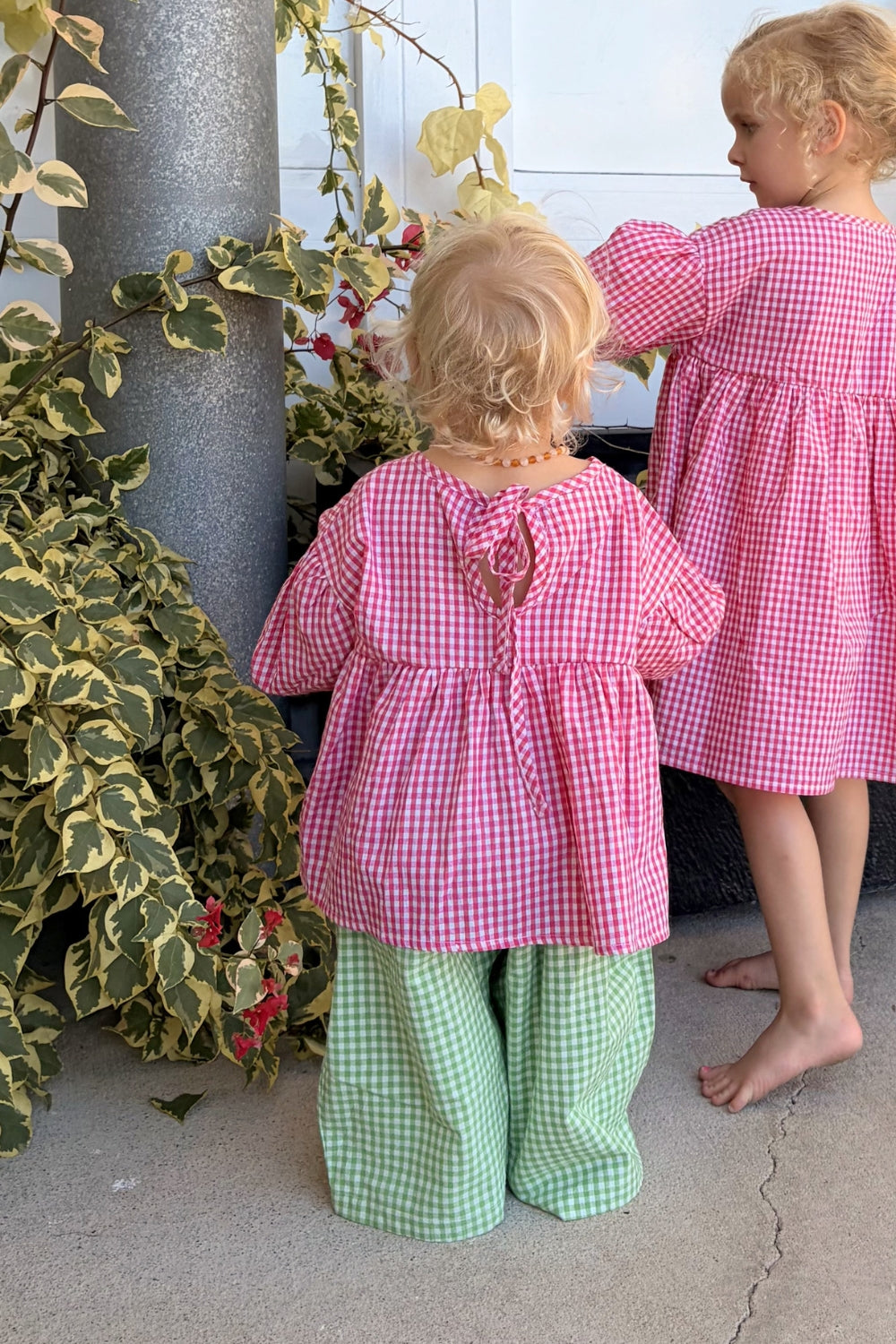 Bloom Blouse | Raspberry Gingham