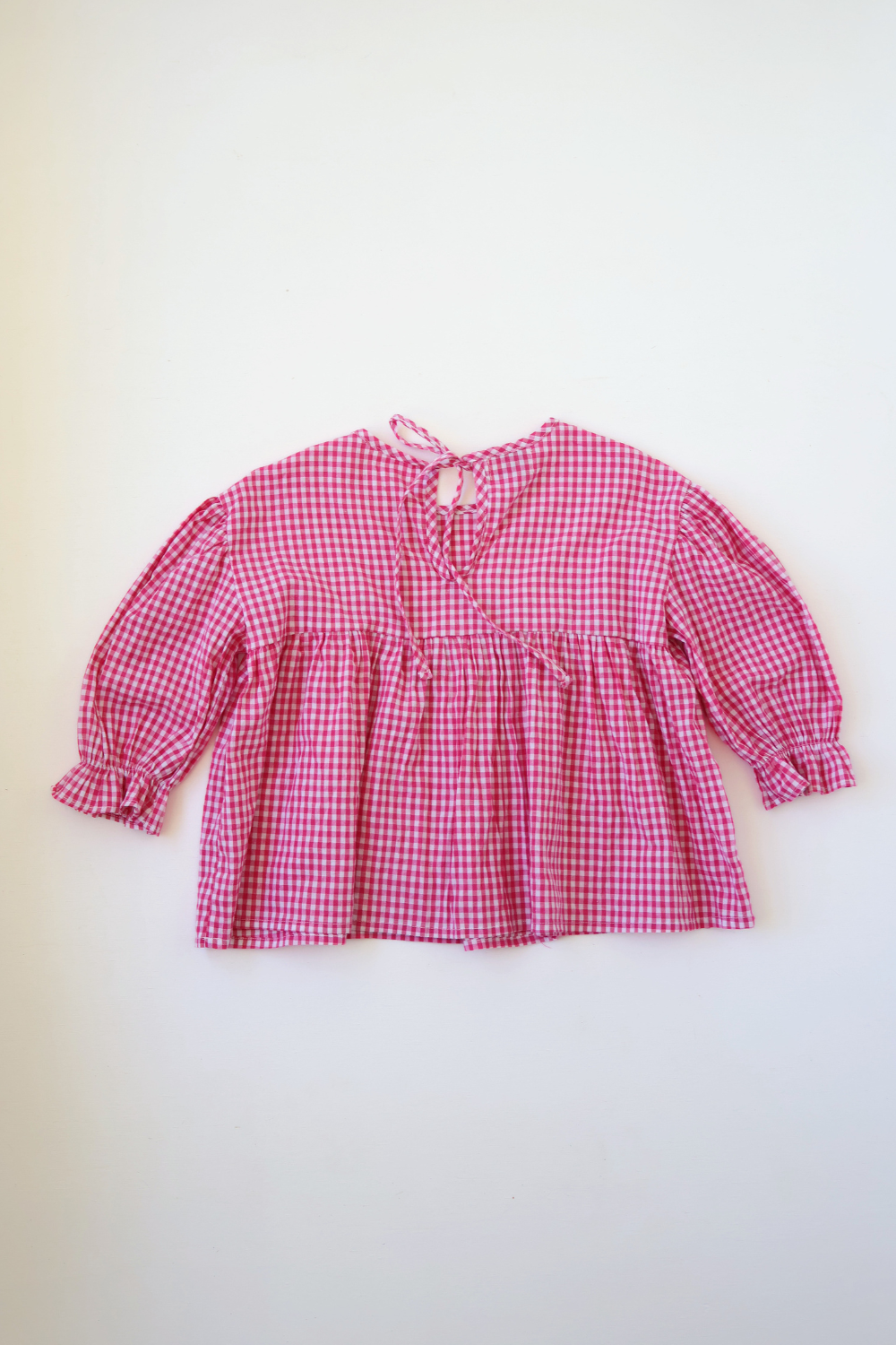 Bloom Blouse | Raspberry Gingham