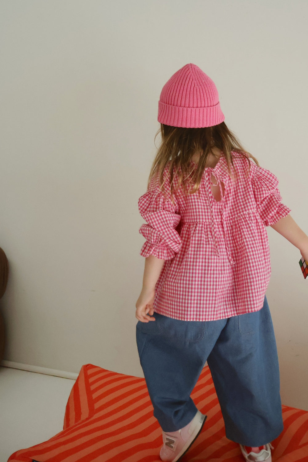 Bloom Blouse | Raspberry Gingham