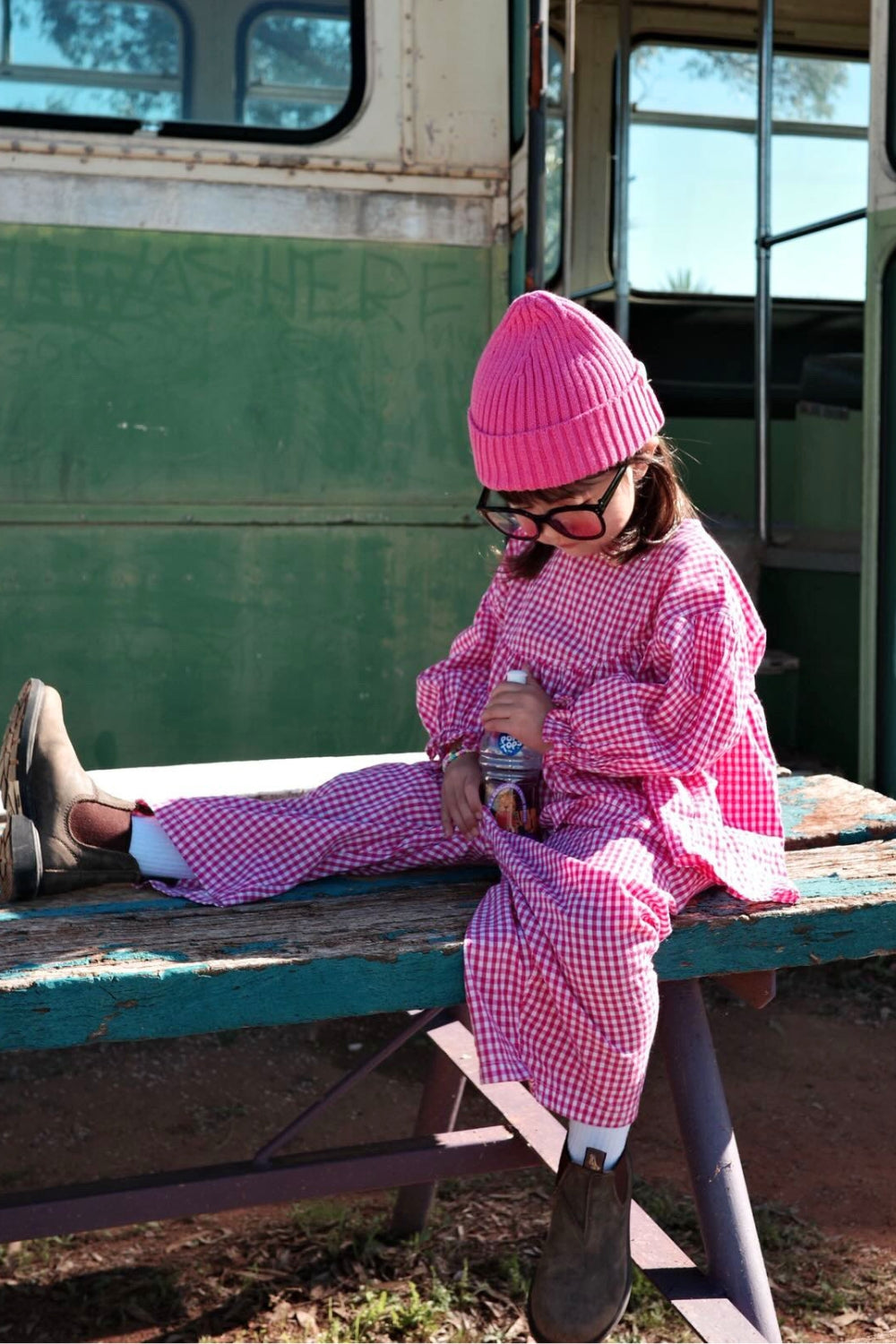 Bloom Blouse | Raspberry Gingham