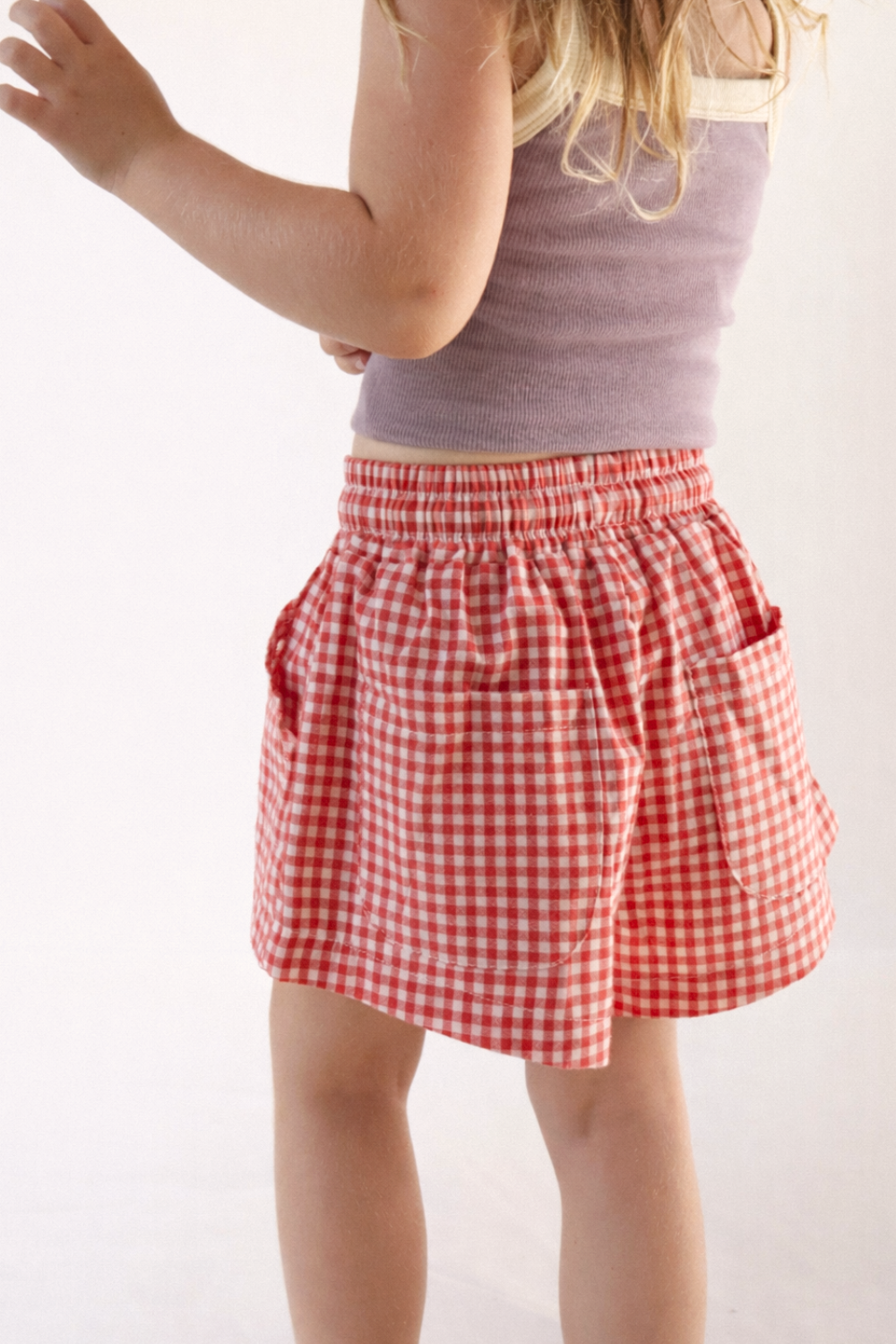 Checky Pocket Shorts | Chilli