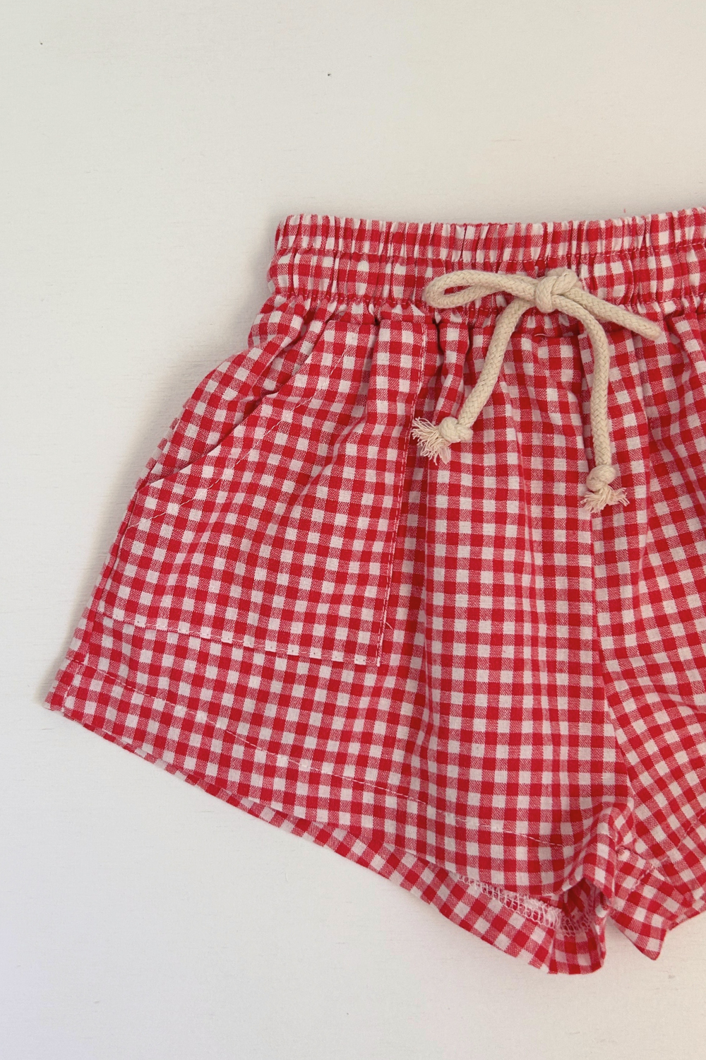 Checky Pocket Shorts | Chilli