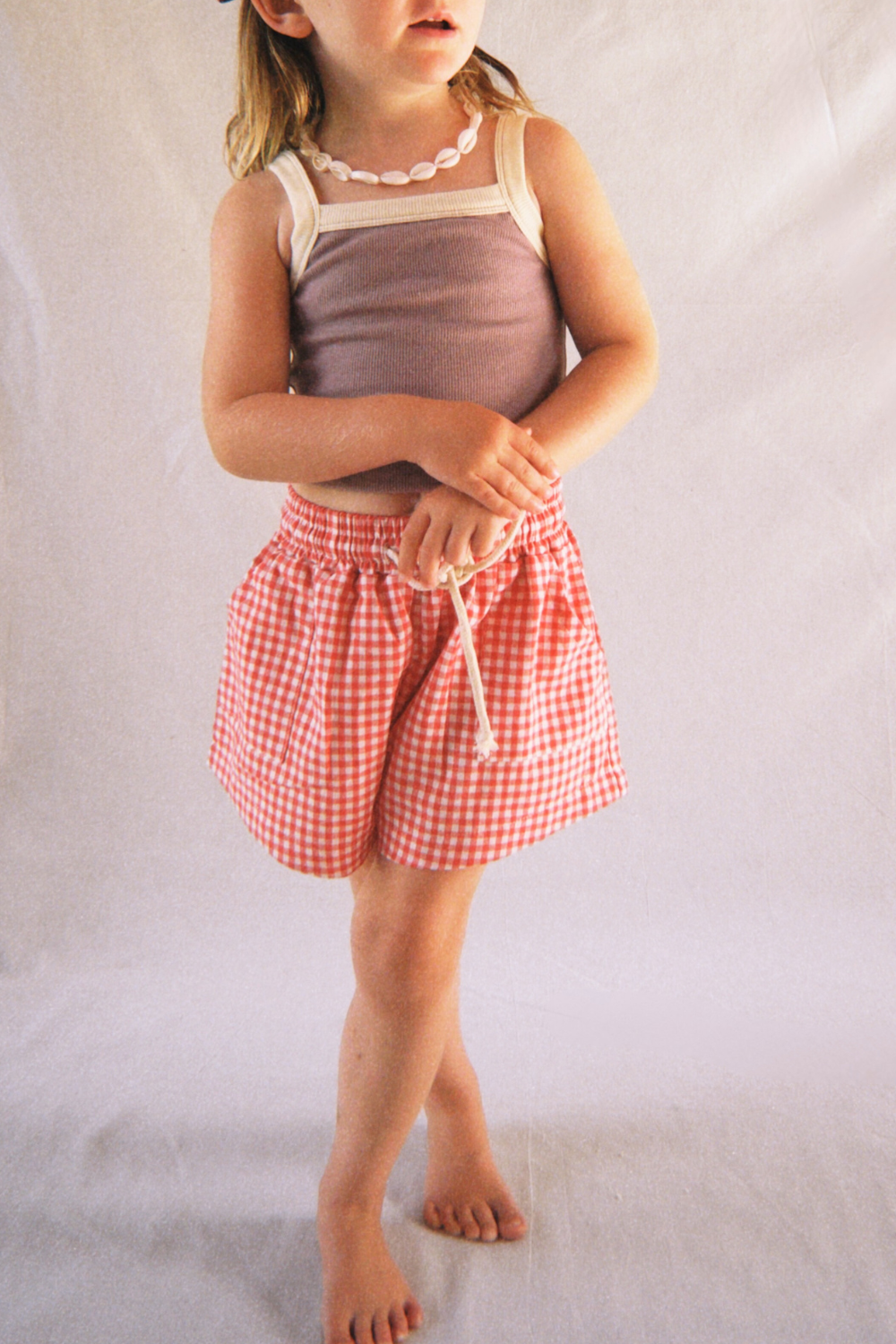 Checky Pocket Shorts | Chilli