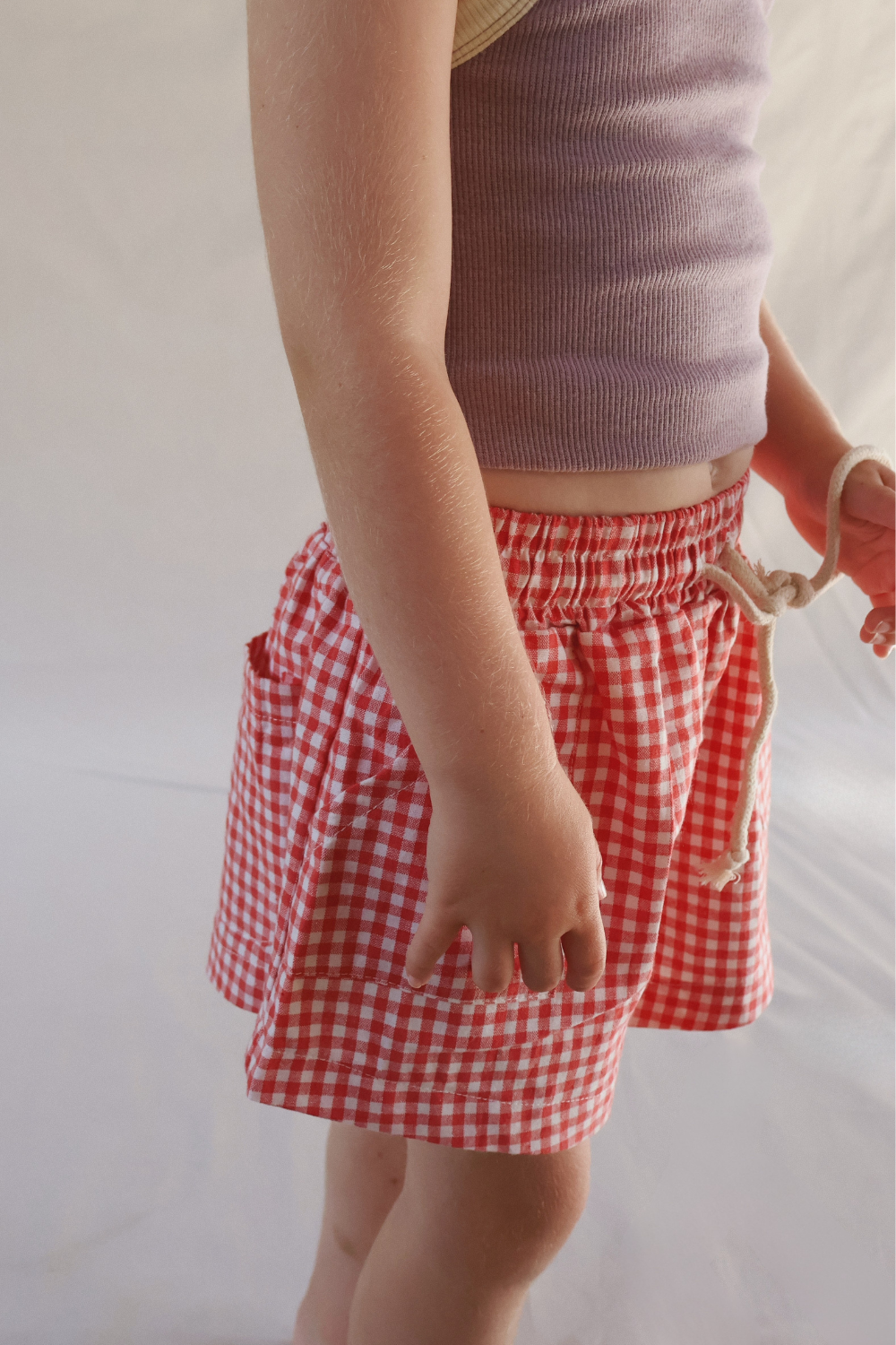 Checky Pocket Shorts | Chilli