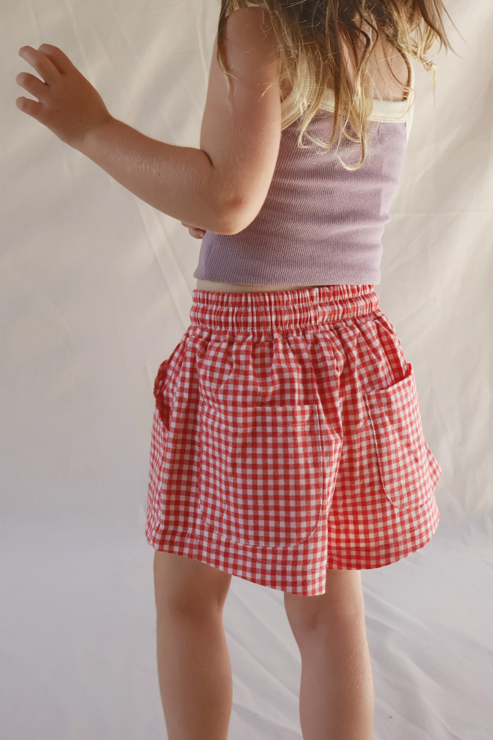 Checky Pocket Shorts | Chilli