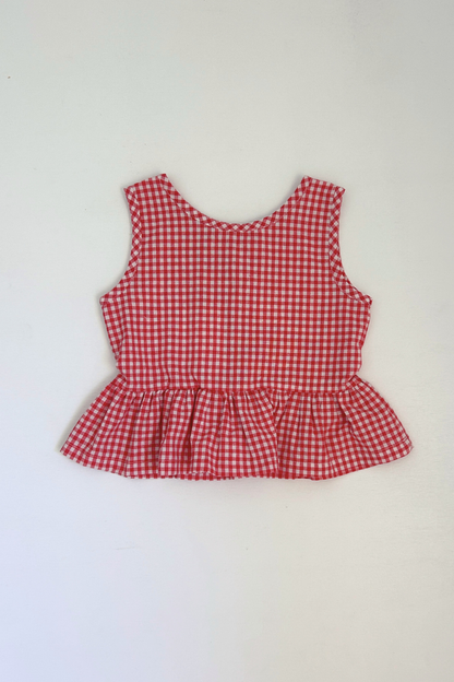 Checky Swing Top | Chilli