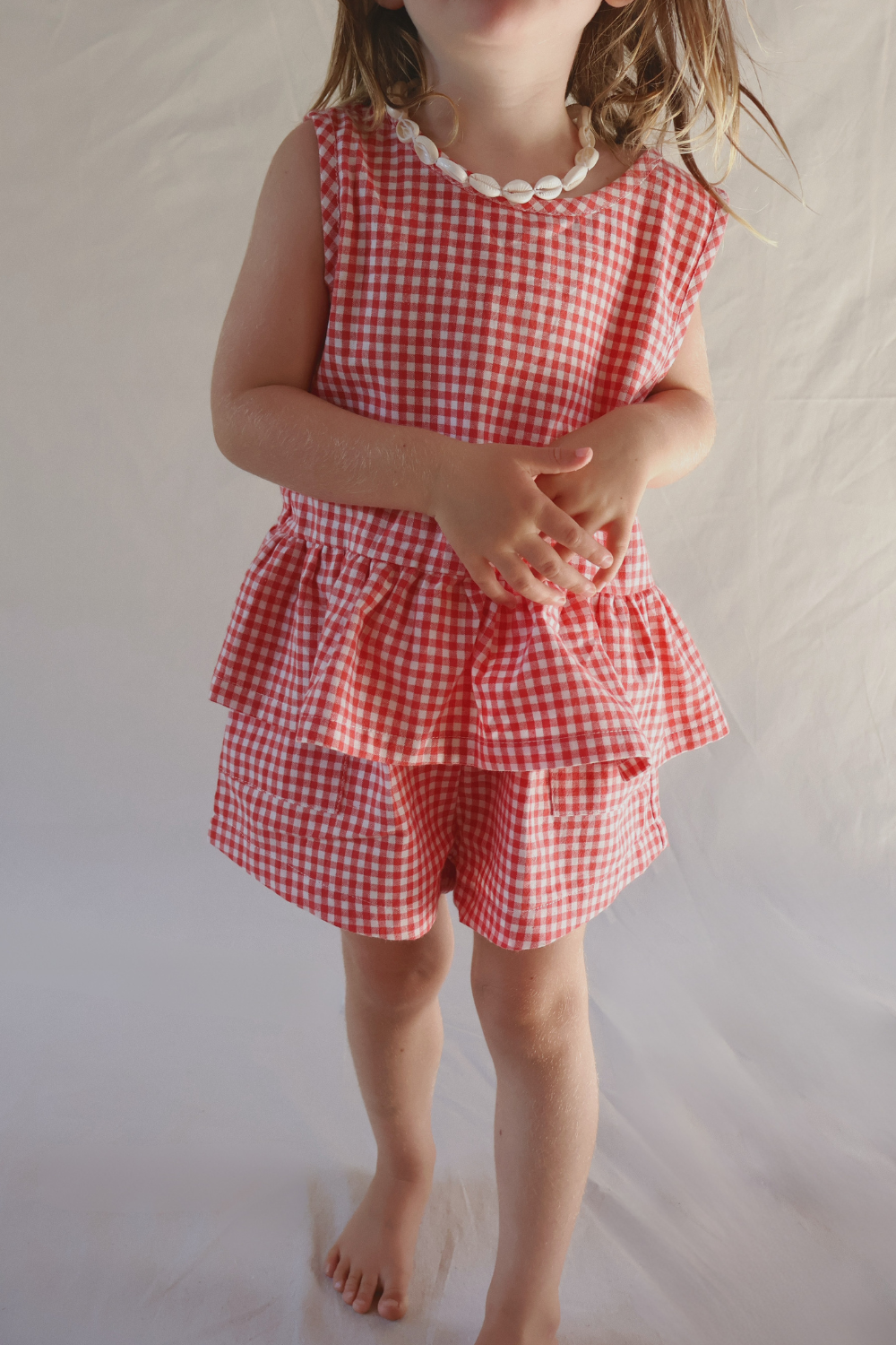 Checky Pocket Shorts | Chilli