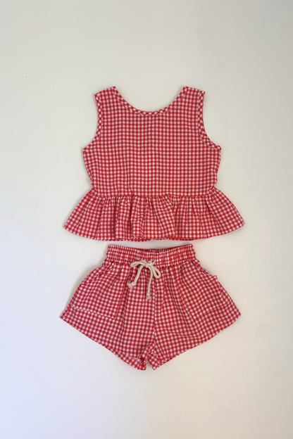 Checky Swing Top | Chilli