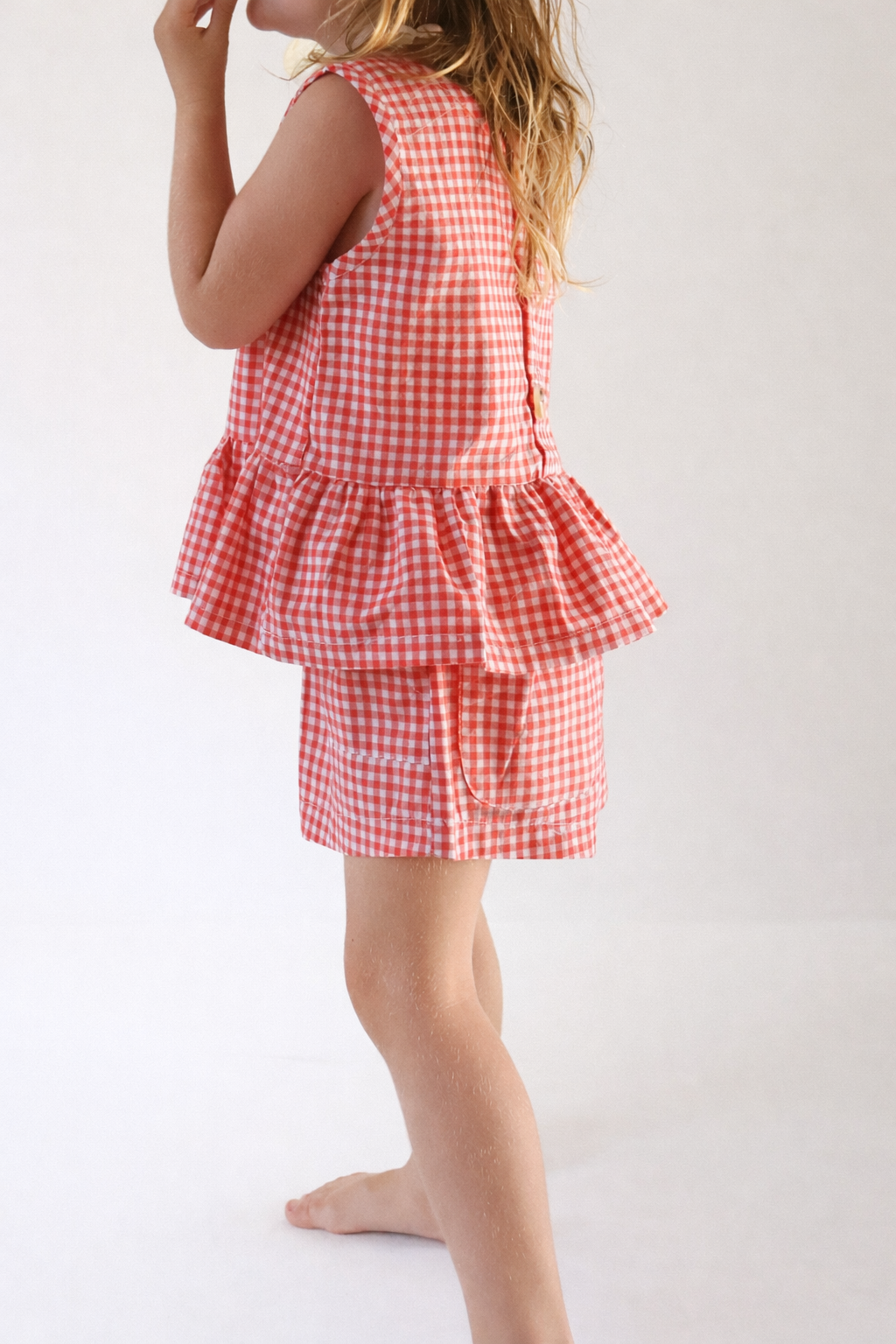 Checky Pocket Shorts | Chilli