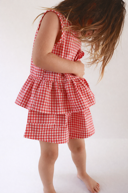 Checky Swing Top | Chilli