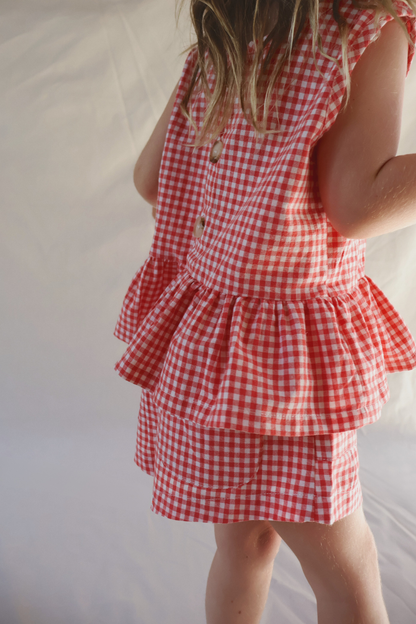 Checky Swing Top | Chilli