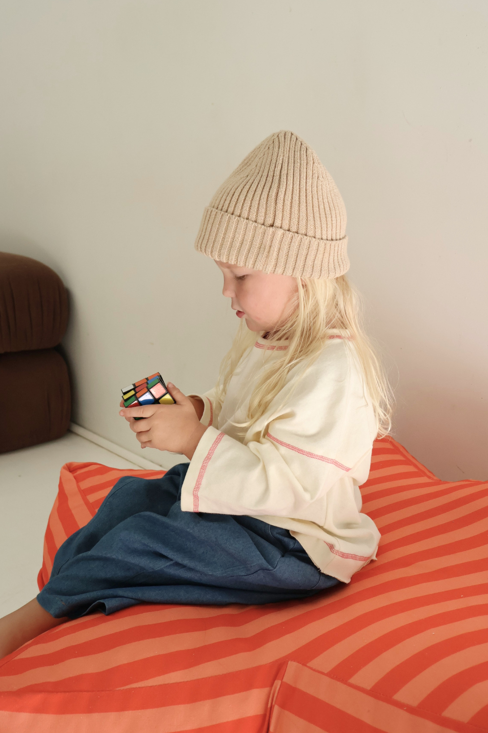 Chunky Knit Beanie | Milk