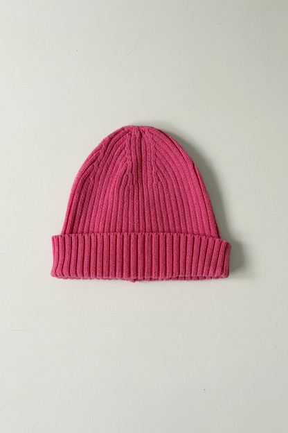 Chunky Knit Beanie | Raspberry