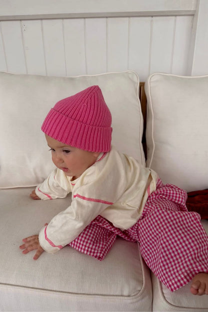 Chunky Knit Beanie | Raspberry