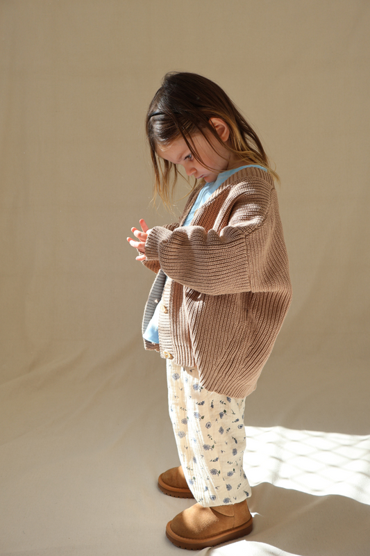 Chunky Knit Cotton Cardigan | Coconut