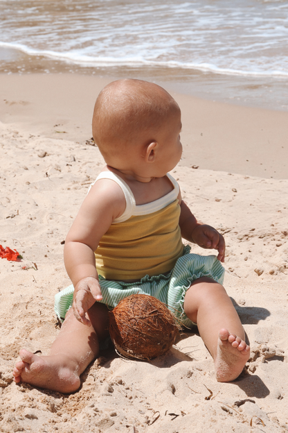 Duo Ribbed Singlet | Honey