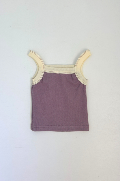 Duo Ribbed Singlet | Lavender