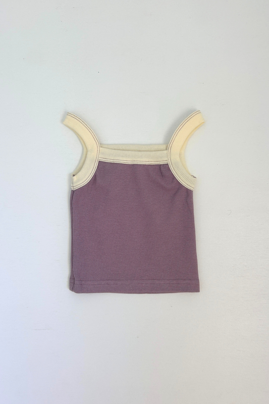 Duo Ribbed Singlet | Lavender