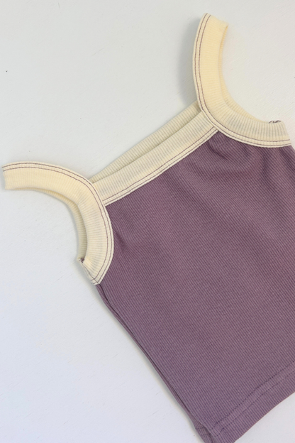 Duo Ribbed Singlet | Lavender