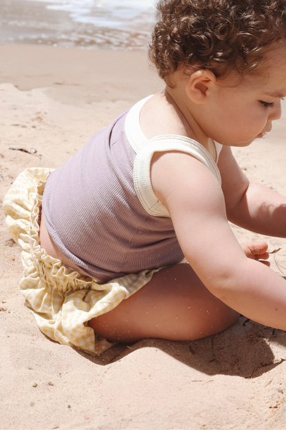 Duo Ribbed Singlet | Lavender