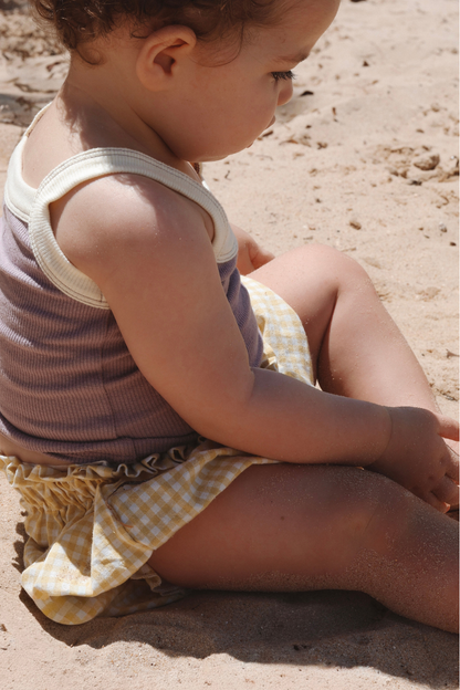 Duo Ribbed Singlet | Lavender