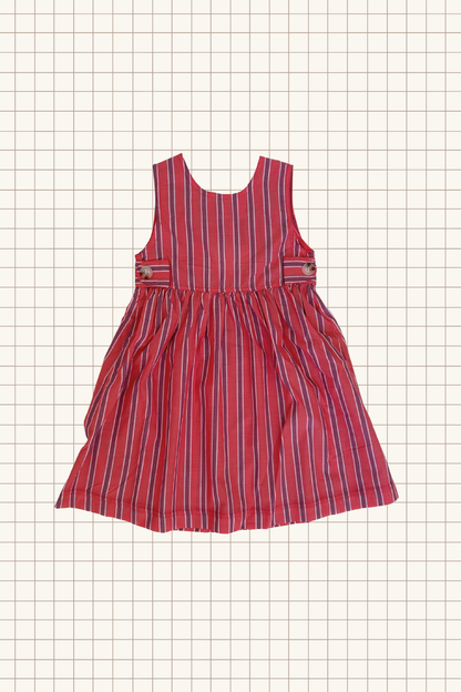 Holiday Midi Dress | Peach Stripe