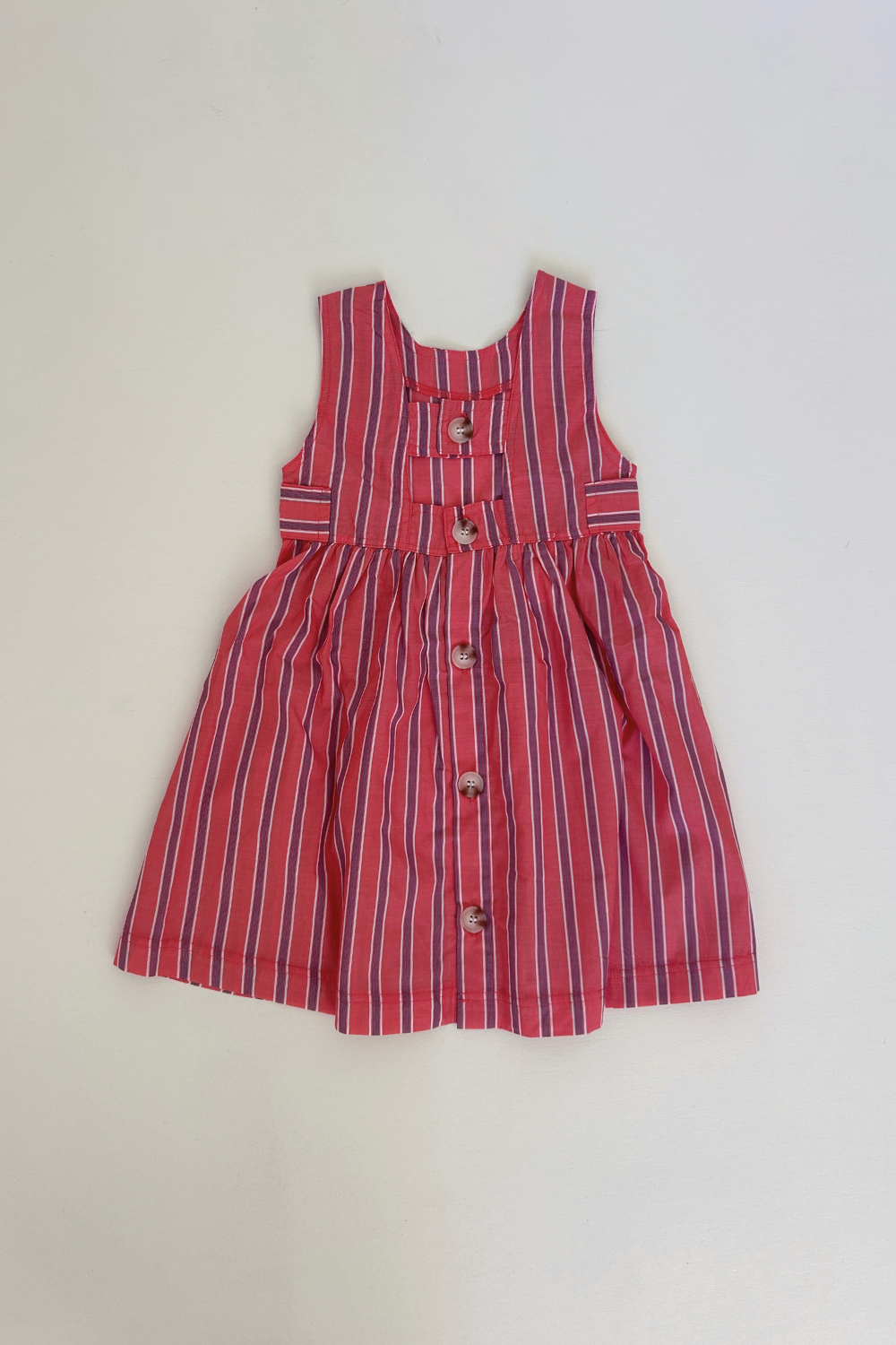 Holiday Midi Dress | Peach Stripe