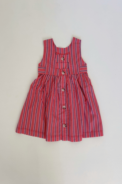 Holiday Midi Dress | Peach Stripe