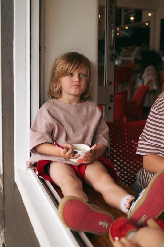 French Terry Oversized Tee | Mushroom