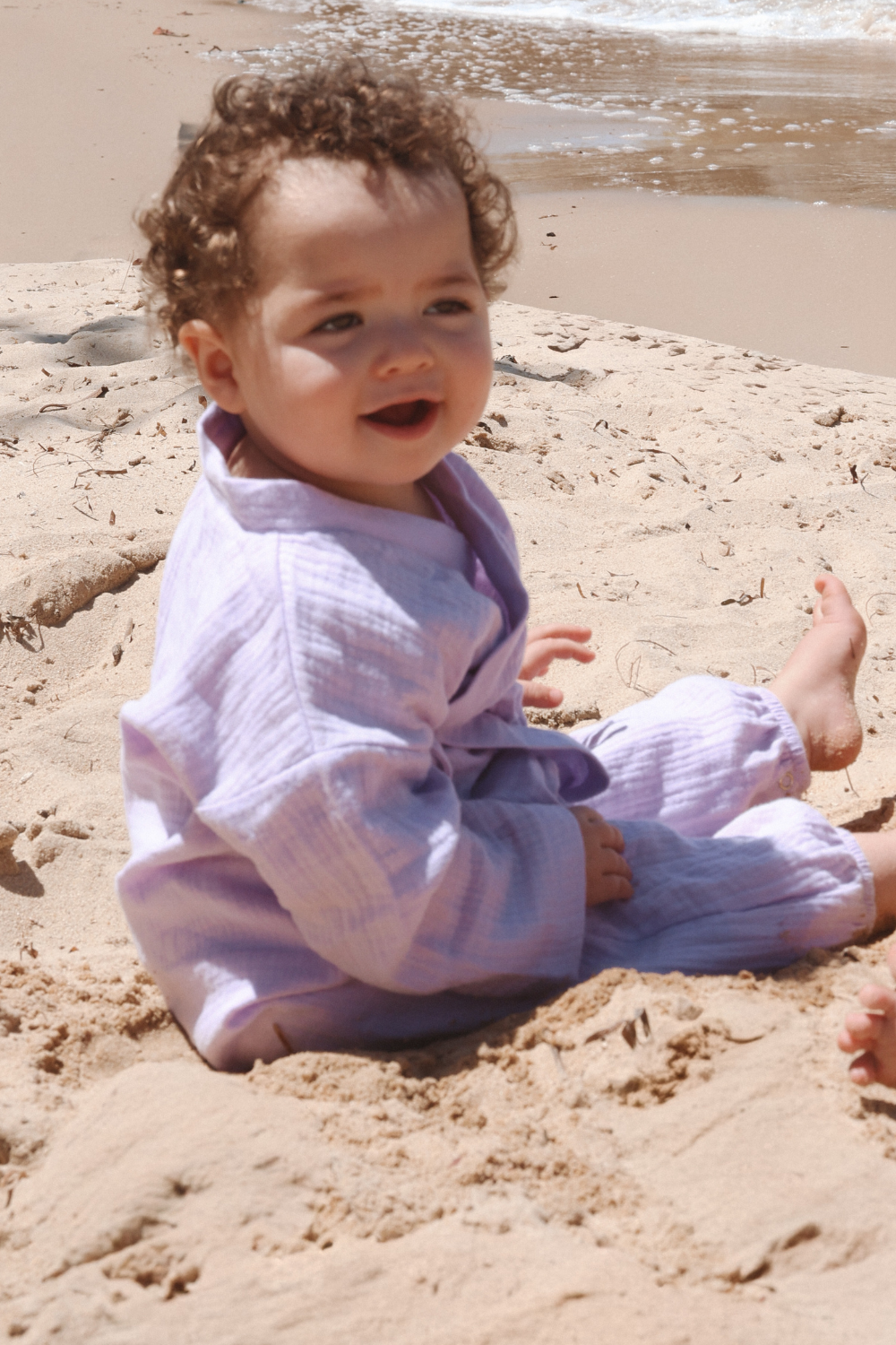 Muslin Kimono Romper | Lavender