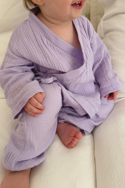 Muslin Kimono Romper | Lavender